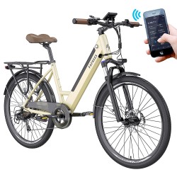 FAFREES F26 Pro 26'' CST Tires Step-through Electric Trekking Bike Max Mileage 90km 36V 10Ah Battery