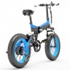 BEZIOR XF200 20 Inch Fat Tire Foldable Electric Bike - 1000W Motor &  48V 15Ah Battery