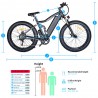 ONES1 26 inches Fat Tires Electric Bike 500W Motor 36V 10Ah Battery Shimano 7 Speed Gear Mechanical Disc Brake Max Speed 25km/h