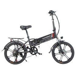 Samebike 20LVXD30-II 20 Inch Tire Foldable Electric Moped Bike - 48V 350W Motor & 10Ah Battery