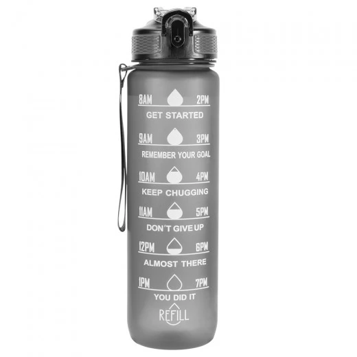 OOLACTIVE GF-1202 34oz Water Bottle with Straw Motivational Water Bottle with Time Marker