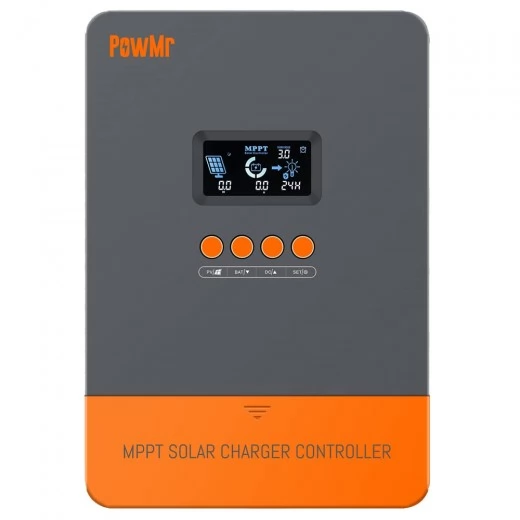 PowMr 60A Solarladeregler, MPPT 12V 24V 36V 48V Regler, 60Amp  Solarladeregler MPPT 150V LCD Display 
