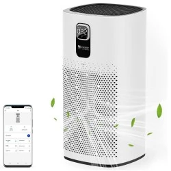 Proscenic Air Purifier A9, with H13 True HEPA Filter, WiFi Connected, 2904 ft² Wide Coverage, HDOF Purifying Technology