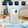 Proscenic Air Purifier A9, with H13 True HEPA Filter, WiFi Connected, 2904 ft² Wide Coverage, HDOF Purifying Technology