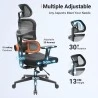 NEWTRAL NT001 Ergonomic Chair Adaptive Lower Back Support, Adjustable Armrest Headrest, Nylon Base