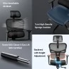 NEWTRAL NT001 Ergonomic Chair Adaptive Lower Back Support, Adjustable Armrest Headrest, Nylon Base
