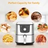 JOYA TXG-S5M6 1700W 5.5L Air Fryer Stainless Steel Electric 360 Degree Heating Non-stick for Pizza Chicken