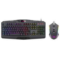 Redragon S101-K Wired Keyboard and Mouse Combo, RGB Backlit Keyboard, AZERTY FR Layout and 3200DPI Mouse