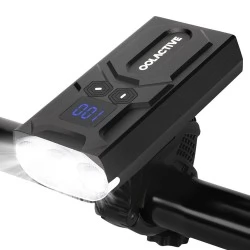 Oolactive YQ-Y20 Bicycle headlights 5200mAh 18650 Battery 1600 lumes with battery indicator-Black
