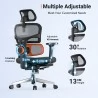 NEWTRAL NT002 ergonomischer Bürostuhl mit Lendenwirbelsäule, adaptiver Unterstützung des unteren Rückens, verstellbarer Armlehne
