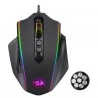 Redragon M720-RGB Vampire bedrade Gaming-muis, 10000 DPI, 8 programmeerbare knoppen, RGB-achtergrondverlichting - Zwart