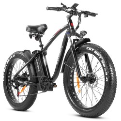 SAMEBIKE YY26 26'' Inch Fat Tire elektrische mountainbike - 750W borstelloze motor met tandwieloverbrenging & 15Ah batterij