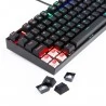 Redragon K552RGB-1 RGB Backlight TKL Mechanical Keyboard Compact 88 Keys QWERTZ German Layout Red Switch