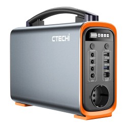 CTECHi GT200 200W/240Wh Portable Power Station, LiFePO4 Battery, 60W PD Fast Charging, LED Light EU Version