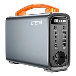 CTECHi GT200 Pro 200W/320Wh Portable Power Station, LiFePO4 Battery, 60W PD Fast Charging, LED Light EU Version