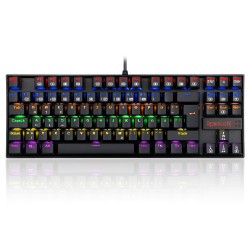 Redragon K552 Rainbow Backlight TKL Mechanische Tastatur Kompakt 88 Tasten QWERTZ Deutsches Layout