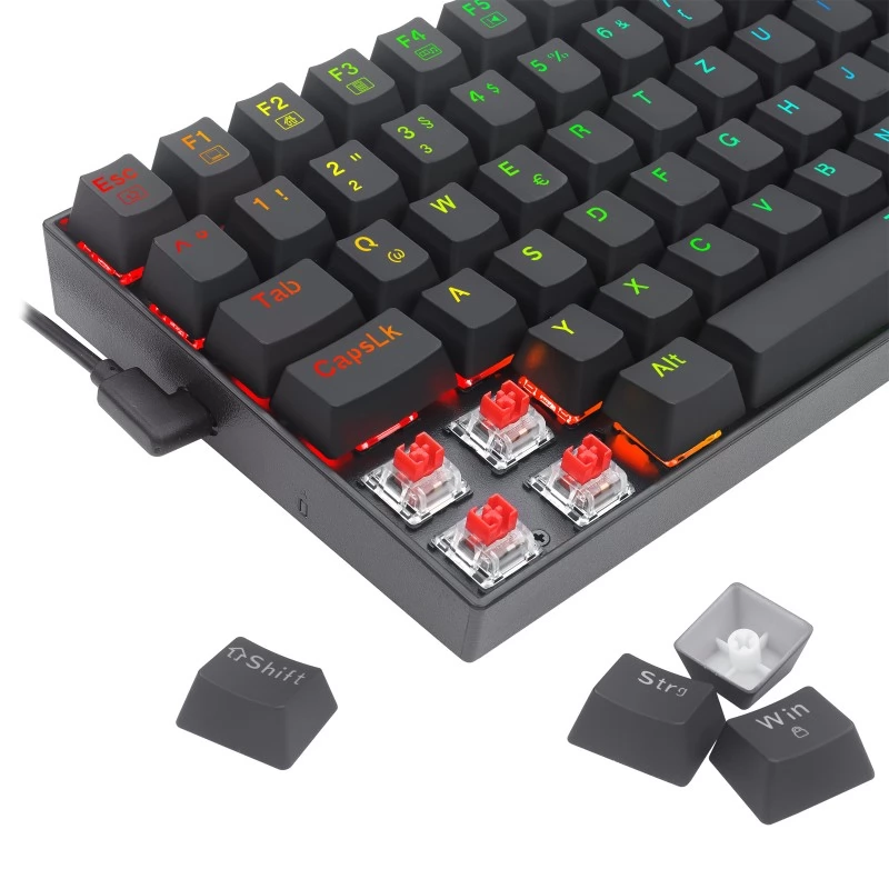 Redragon K729 Tastiera Meccanica TKL 87 Tasti Con Guarnizione, Manopola Multimediale, Hot-Swap E Smorzatori A 5 Strati, Switch Lineari Personalizzati