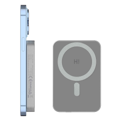 HINOVO MB1-10000 10000mAh draagbare metalen magnetische draadloze Power Bank, Mag-Safe batterijpack voor iPhone 14/13/12