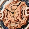 ROBOTIME LC701 Romantic Note Wall Clock Mechanical Gear 3D Wooden Puzzle Kit, 231Pcs