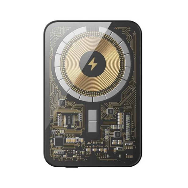 Hinovo Power Bank Magnetico Sottile 5000 MAh - Cyberpunk - Ricarica Wireless Inclusa