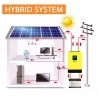 Easun Power 5000W Hybrid Solar Power Inverter, 48V 230V AC Grid Tied Off Grid 80A MPPT Solar Controller