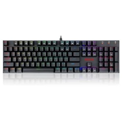 Redragon K565-RGB Kabelgebundene mechanische Tastatur mit RGB-Beleuchtung, 104 Tasten, US-Layout, Aluminiumsockel Roter Schalter