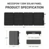 NECESPOW 120W opvouwbaar zonnepaneel, monokristallijne zonnecellen, 21% zeer efficiënte zonne-energie, IP65 waterdicht