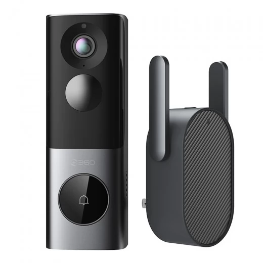 360 Video Doorbell X3 5MP Camera, 8GB Opslag Radarsensor Nachtzicht Anti-diefstal Automatische Sirene, 5000mAh Batterij