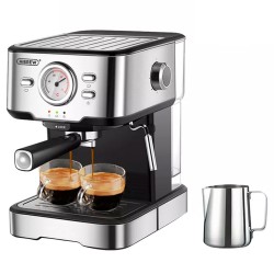 HiBREW H5 1050W Kaffeemaschine, 20bar halbautomatische Cappuccino-Espresso-Kaffeemaschine, 1,5 l Fassungsvermögen