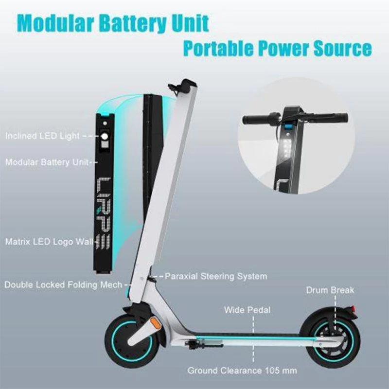 Foldable Electric Scooter 48V1300W 20 AH Battery Electric Scooters