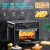 Calmdo CD-AF25EU 1800W 25L Extra-Large Air Fryer Toaster Oven, 12 Preset Functions, 4-layer Grill, Digital Control