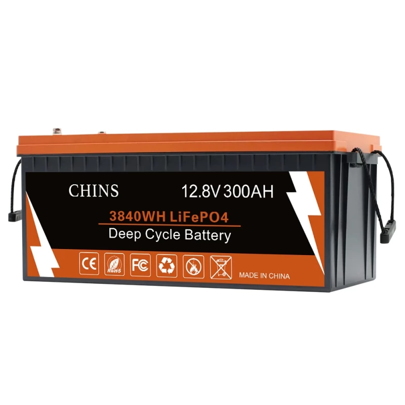 CHINS Smart 12V 300AH LiFePO4 Battery, Built-in 200A BMS, Low Temperature  Heating Bluetooth, APP Monitors Battery SOC 