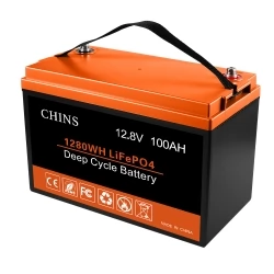 CHINS Smart 12 V 100 Ah, LiFePO4-Akku, mit Heizschutz bei niedrigen Temperaturen, eingebauter 100 A BMS, App Batterie SOC