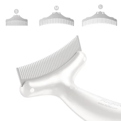 Fluffee Pet Hair Comb with Three Replaceable Combs 0.8mm, 1.0mm, 1.5mm, Lightweight and Comfortable