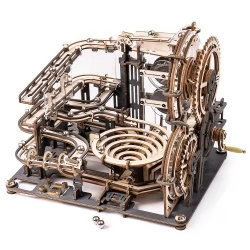 ROBOTIME LGA01 ROKR Marble Night City Running Set, DIY Wooden Puzzle Model Building Block Kit, 294Pcs