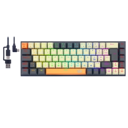 Redragon K633CGO RGB Ryze 68 Tasten, kompakte mechanische Gaming-Tastatur, deutsches Layout (QWERTZ), RGB – Schwarz