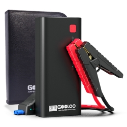 GOOLOO GE1200 Jumpstarter, 1200A piekautostarter, 18000 mAh draagbare accu, 12V automatische batterijbooster, LED-licht