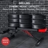 Finer Form 5-in-1 Weight Bench, 660lbs Weight Limit Foldable Training Equipment for Strength Training Full Body Workout