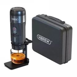 HiBREW H4A 80W Portable Car Coffee Machine with Stand Travel Bag, Hot/Cold 3-in-1 Multiple Capsule Coffee Maker