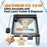 ACMER P2 33 W Lasergravierer mit automatischer Luftunterstützung, 0,08 x 0,1 mm Spot, 24000 mm/min, 420 x 400 mm
