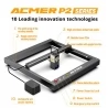 ACMER P2 33W lasergraveersnijder met automatische luchtondersteuning, 0.08*0.1mm spot, 24000mm/min, 420*400mm
