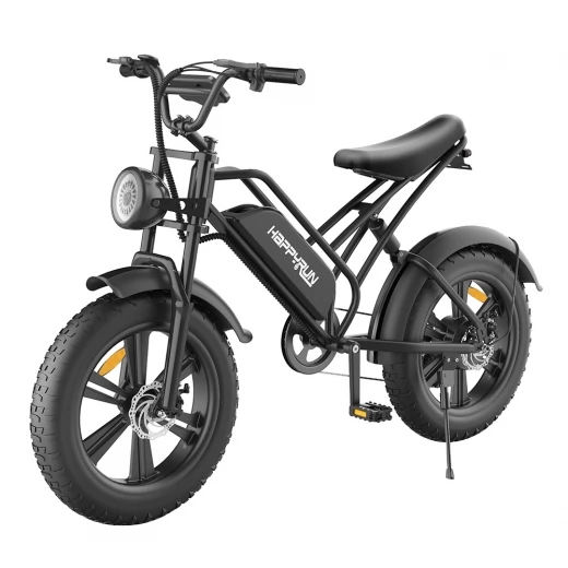 HAPPYRUN HR-G50 20 Inch Tire Retro Electric Bike - 750W Brushless Motor & 18Ah Lithium-ion Battery