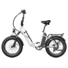 FAFREES FF20 Polar 20*4.0'' Tire Foldable Electric Bike, 48V 500W Motor, Dual 10.4Ah Batteries - White