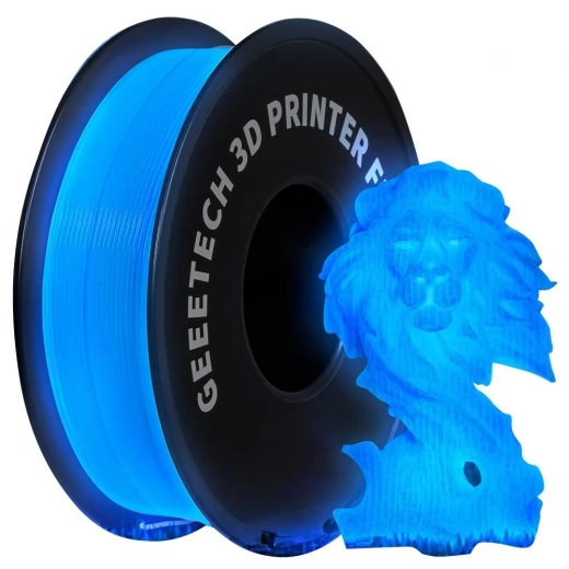 Geeetech leuchtendes PLA-Filament für 3D-Drucker, 1,75 mm Maßgenauigkeit +/- 0,03 mm, 1kg Spule – Blau