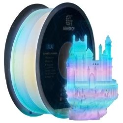 Geeetech Luminous PLA Filament for 3D Printer, 1.75mm Dimensional Accuracy +/- 0.03mm 1kg Spool (2.2 lbs) - Multicolor