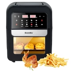 BioloMix AF536 Multifunctionele friteuse, 1400W elektrische oven, 7L capaciteit, 8 kookstanden, aanraakscherm