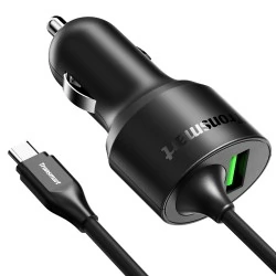 Tronsmart 2Ports Quick Charge 3.0 33W Type A USB Car Charger for Quick Charge 3.0 and 2.0 Compatible Device