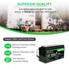 LANPWR 12V 185Ah LiFePO4 Lithium Battery Pack Backup Power, 2368Wh Energy, 4000 Deep Cycles, Built-in 100A BMS