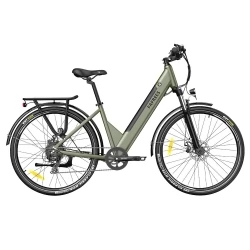 FAFREES F28 Pro Step-through City Electric Bike, 27.5 Inch Tire, 250W Motor, 36V 14.5Ah Battery, App Control - Green