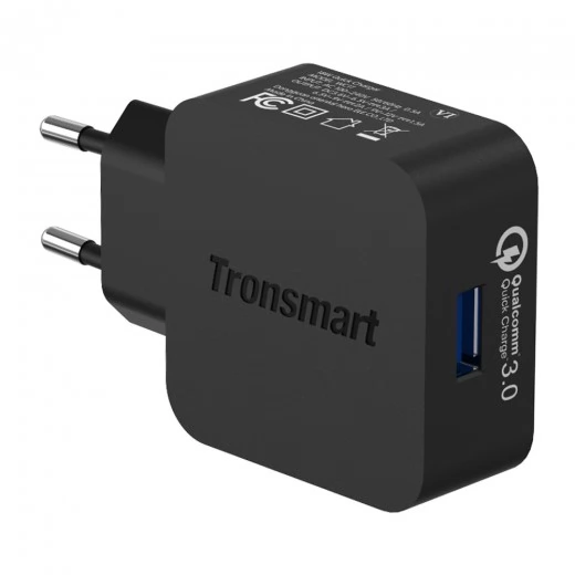 Tronsmart 1-poorts muursnellader 3.0 18W + USB A naar USB Type-C kabel